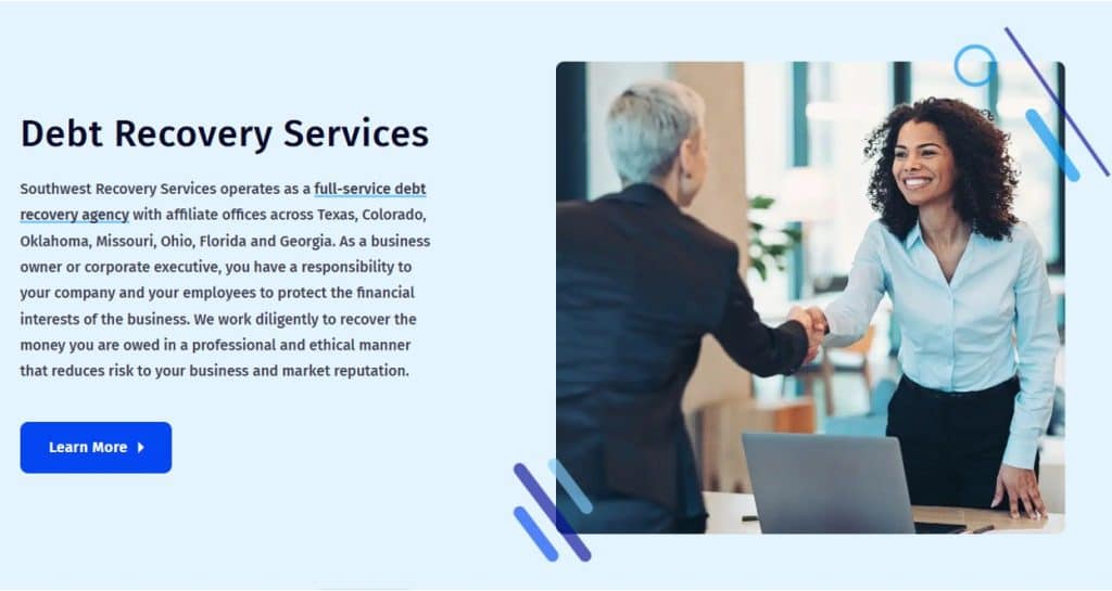 5 B2B Collections Best Practices to Boost Recovery 6 Southwest Recovery Services promotional banner.