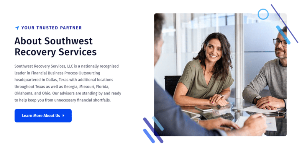 Debt Collection Services in Denton, TX: Top Companies, Cost & Reviews 5 Banner for Southwest Recovery Services