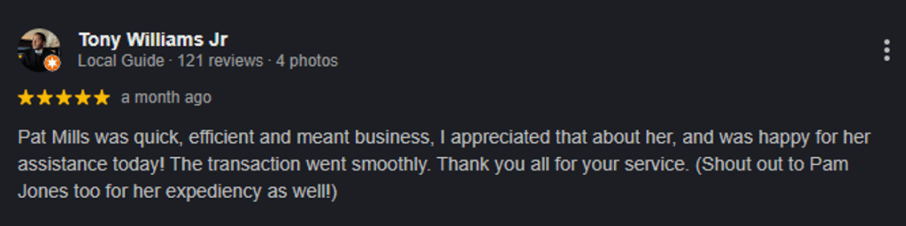 Collection Agency in Hurst, TX: Best Companies, Price & Reviews 5 Five-star Google review from Tony Williams Jr commending Pat Mills and Pam Jones at Advanced Collection Bureau for their debt collection service.