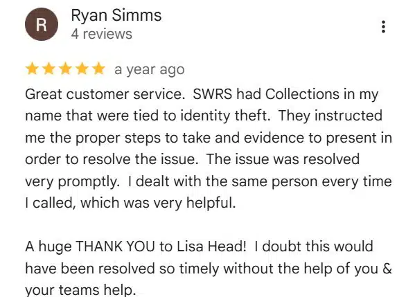 3 Best Collection Agencies in Cape Coral, FL: Cost & Reviews 4 Five-star Google review from Ryan Simms praising Southwest Recovery Services for resolving a collection issue promptly with dedicated, consistent support