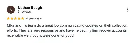3 Best Collection Agencies in Columbia, MO: Price & Reviews 8 Screenshot of a customer review for Miller, Ross, & Goldman
